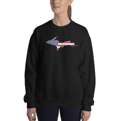 Michigan Upper Peninsula Sweatshirt (w/ UP USA Flag Outline) | Unisex Standard