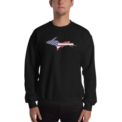 Michigan Upper Peninsula Sweatshirt (w/ UP USA Flag Outline) | Unisex Standard