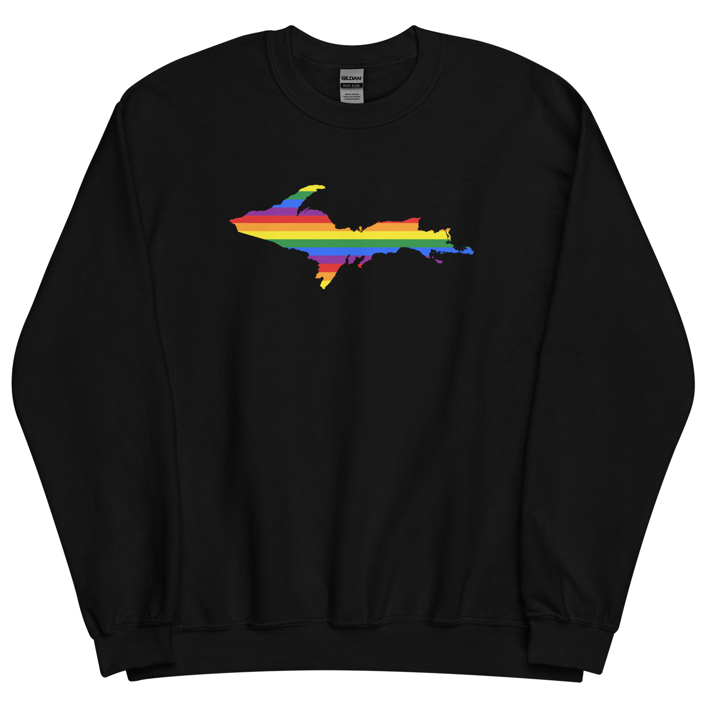 Michigan Upper Peninsula Sweatshirt (w/ UP Pride Flag Outline) | Unisex Standard