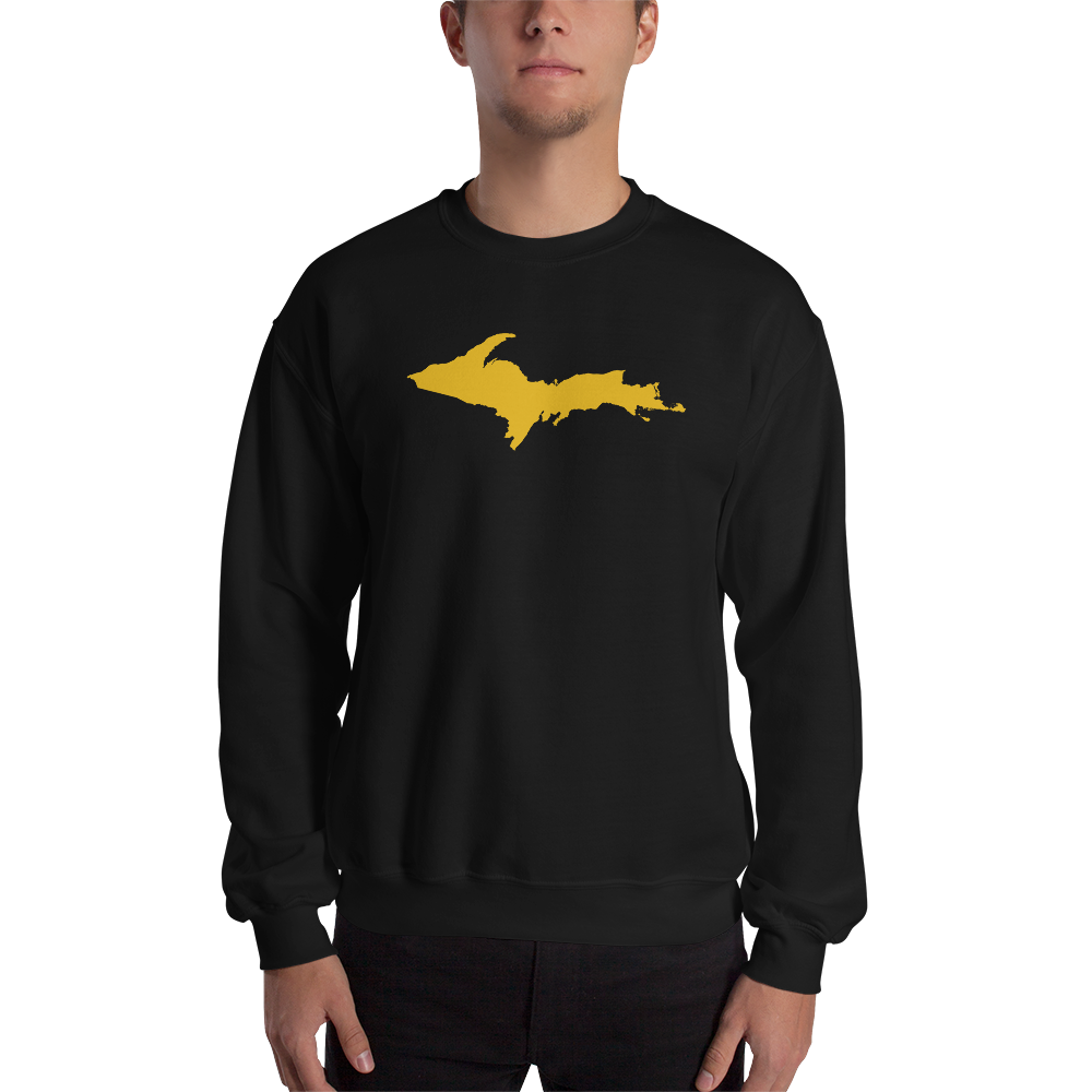 Michigan Upper Peninsula Sweatshirt (w/ Gold UP Outline) | Unisex Standard