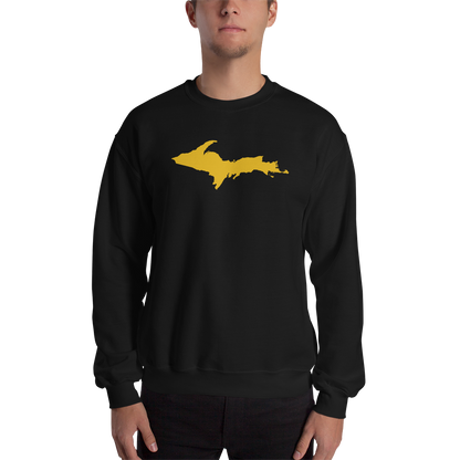 Michigan Upper Peninsula Sweatshirt (w/ Gold UP Outline) | Unisex Standard