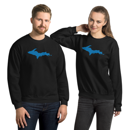 Michigan Upper Peninsula Sweatshirt (w/ Azure UP Outline) | Unisex Standard