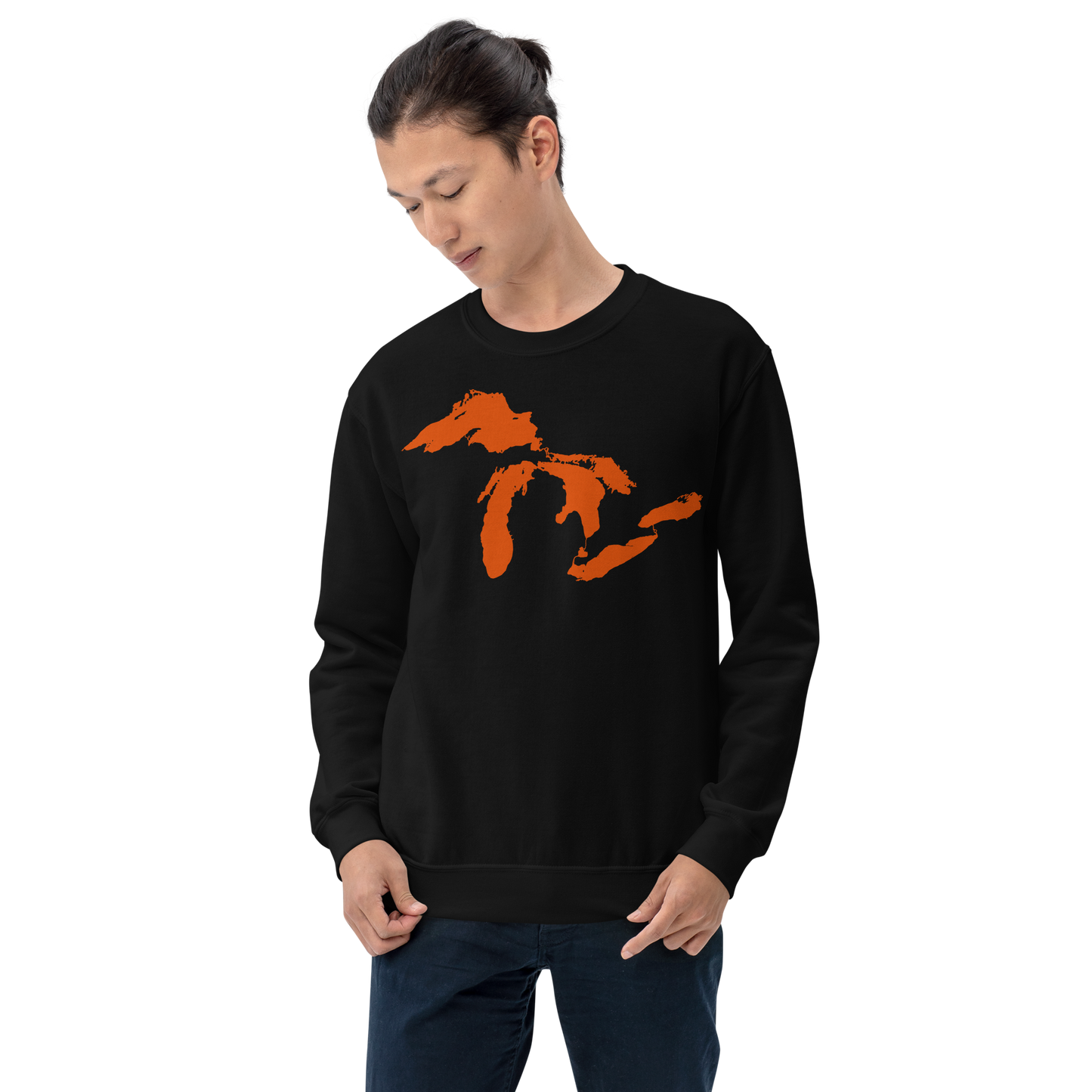 Great Lakes Sweatshirt | Unisex Standard - Maple Leaf Orange