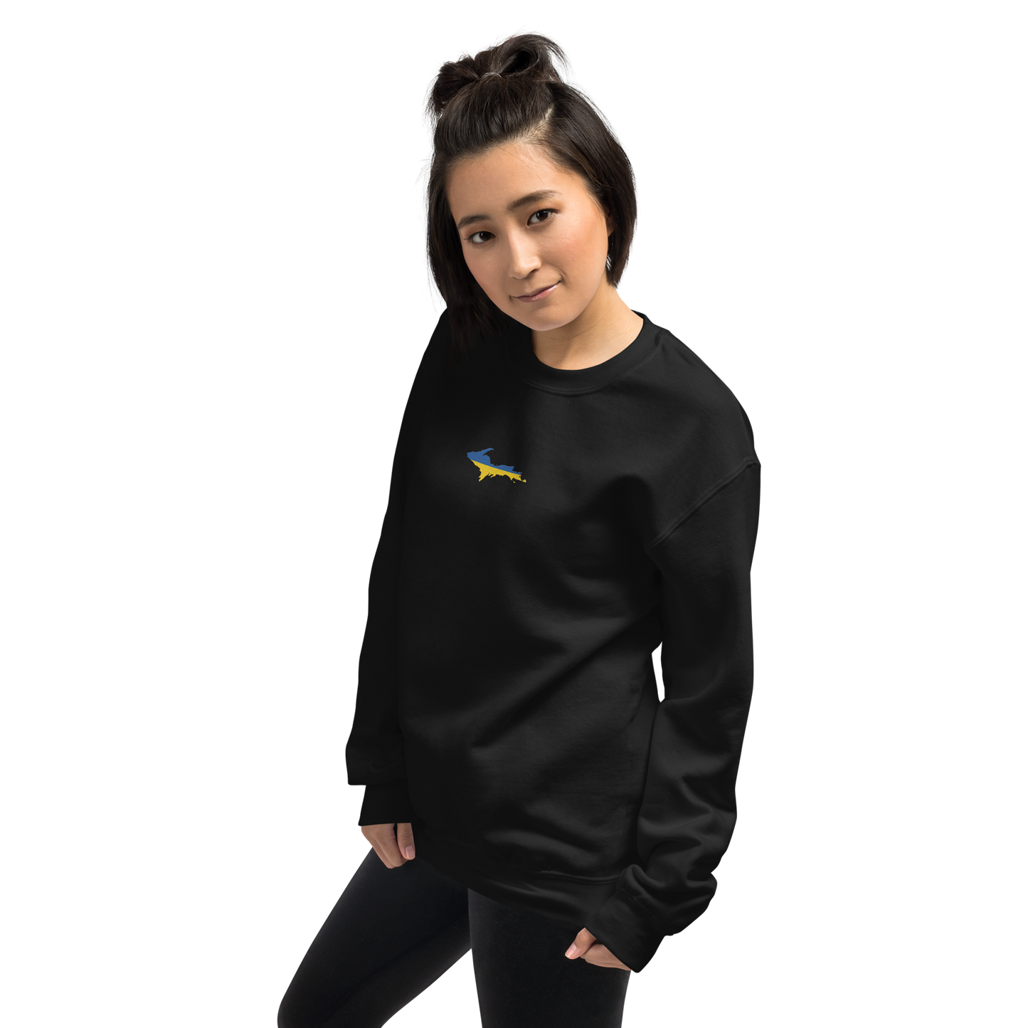 Michigan Upper Peninsula Sweatshirt (w/ Embroidered UP Ukraine Outline) | Unisex Standard