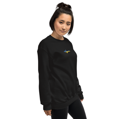 Michigan Upper Peninsula Sweatshirt (w/ Embroidered UP Ukraine Outline) | Unisex Standard