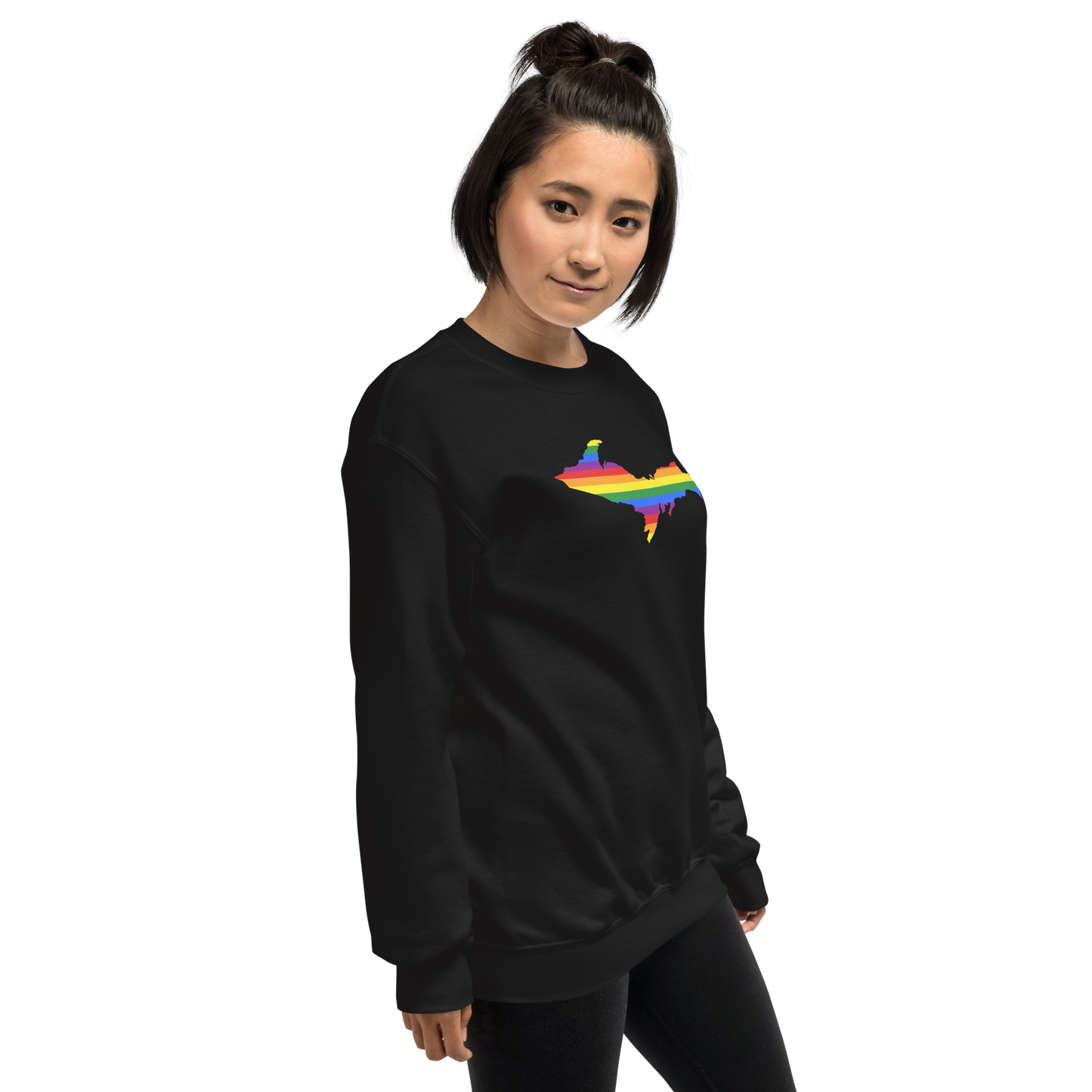 Michigan Upper Peninsula Sweatshirt (w/ UP Pride Flag Outline) | Unisex Standard