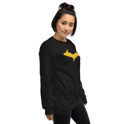 Michigan Upper Peninsula Sweatshirt (w/ Gold UP Outline) | Unisex Standard