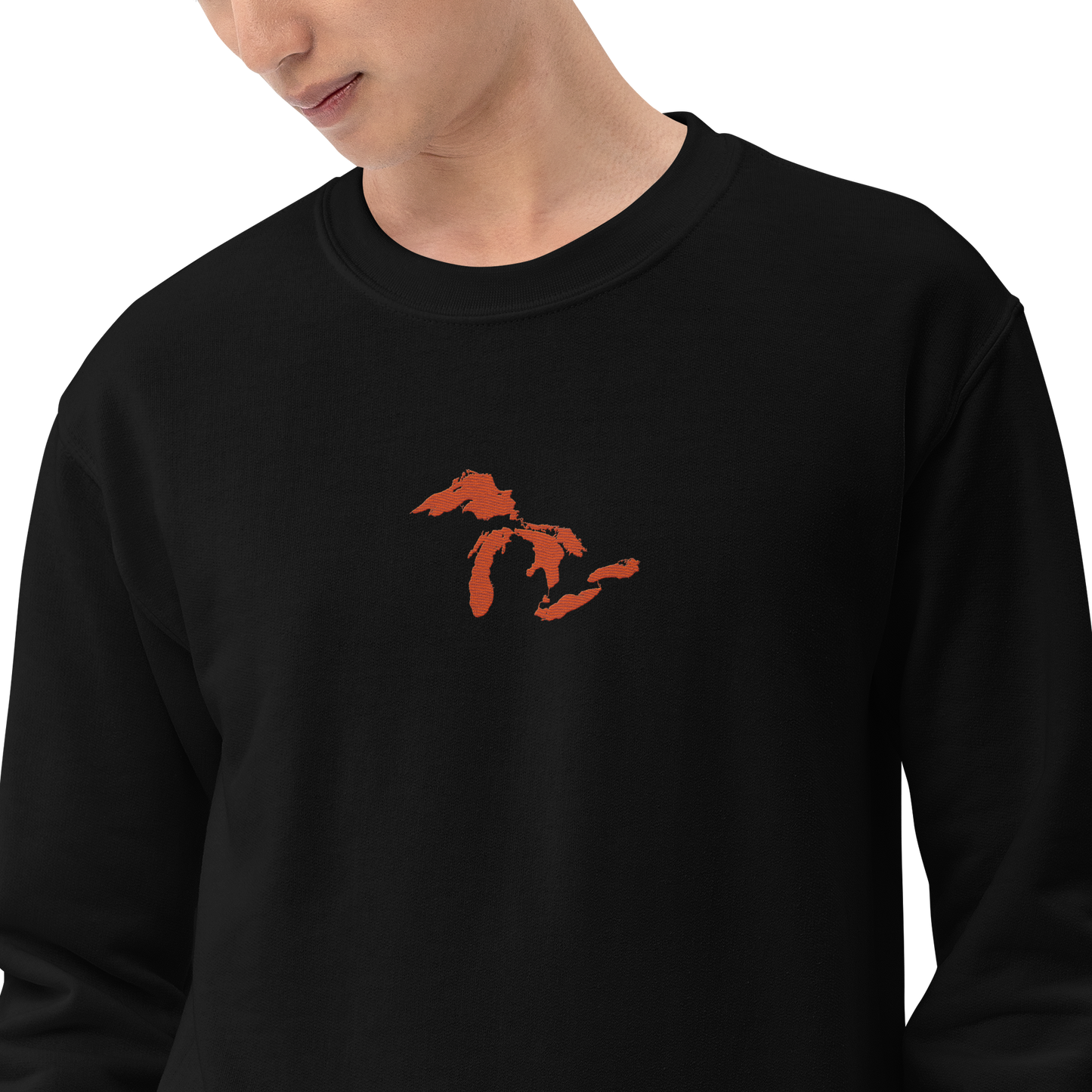 Great Lakes Sweatshirt | Unisex Standard - Maple Leaf Orange Emb.