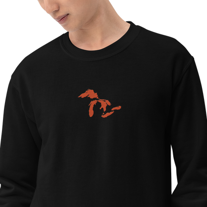 Great Lakes Sweatshirt | Unisex Standard - Maple Leaf Orange Emb.