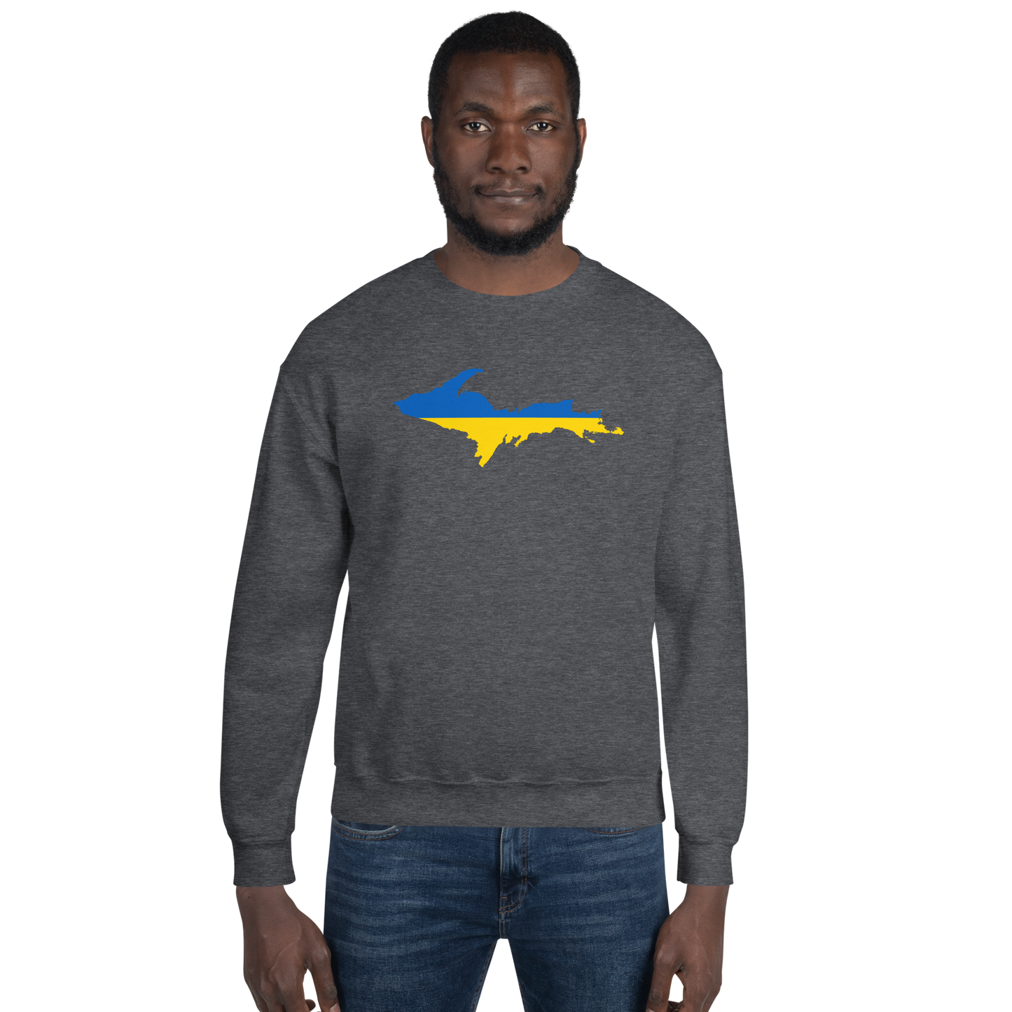 Michigan Upper Peninsula Sweatshirt (w/ UP Ukraine Outline) | Unisex Standard