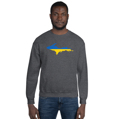 Michigan Upper Peninsula Sweatshirt (w/ UP Ukraine Outline) | Unisex Standard