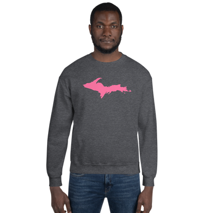 Michigan Upper Peninsula Sweatshirt (w/ Pink UP Outline) | Unisex Standard