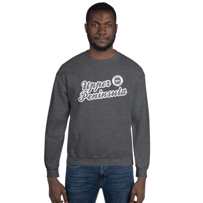 'Upper Peninsula EST. 1837' Sweatshirt (Iron Ore Grey Script Font) | Unisex Standard