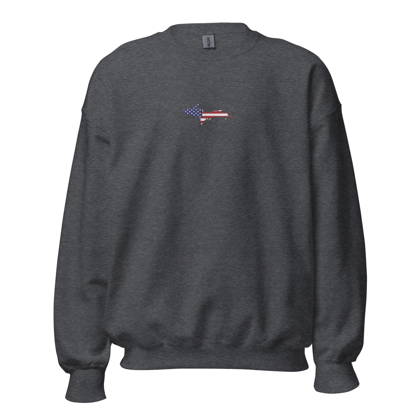 Michigan Upper Peninsula Sweatshirt (w/ Embroidered UP USA Flag Outline) | Unisex Standard