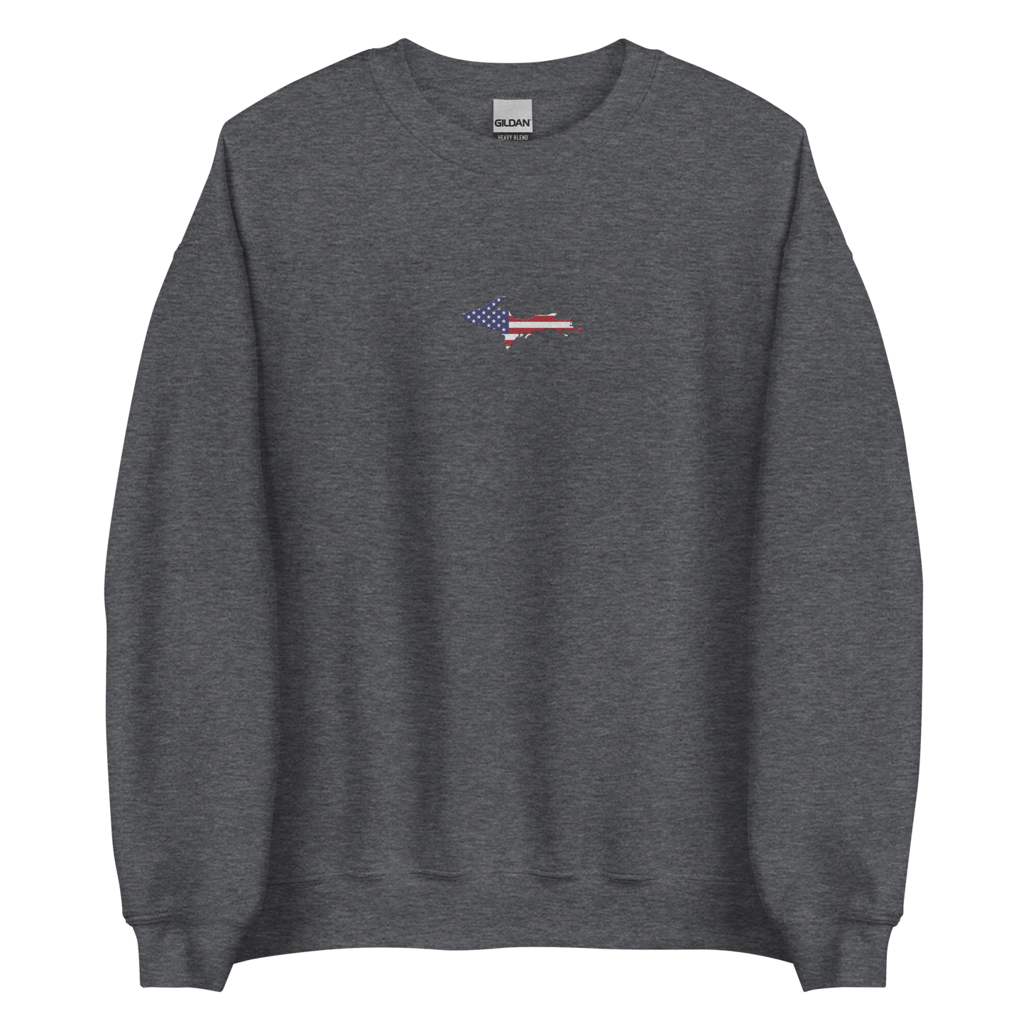 Michigan Upper Peninsula Sweatshirt (w/ Embroidered UP USA Flag Outline) | Unisex Standard