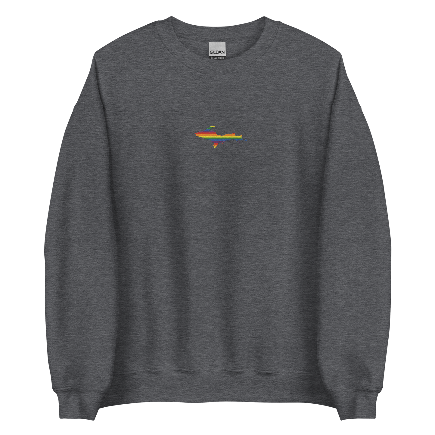 Michigan Upper Peninsula Sweatshirt (w/ Embroidered UP Pride Flag Outline) | Unisex Standard