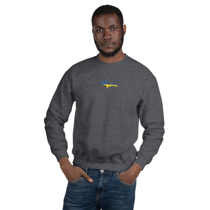 Michigan Upper Peninsula Sweatshirt (w/ Embroidered UP Ukraine Outline) | Unisex Standard