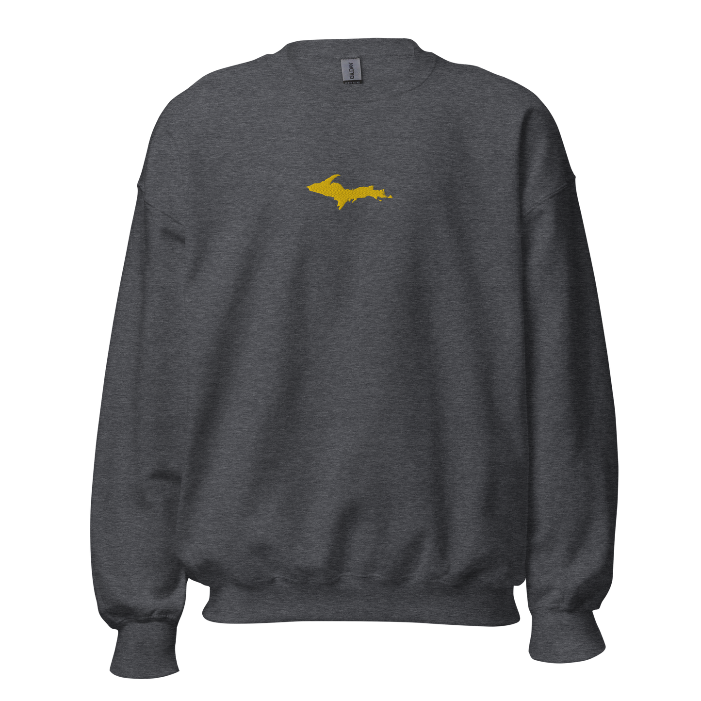 Michigan Upper Peninsula Sweatshirt (w/ Embroidered Gold UP Outline) | Unisex Standard