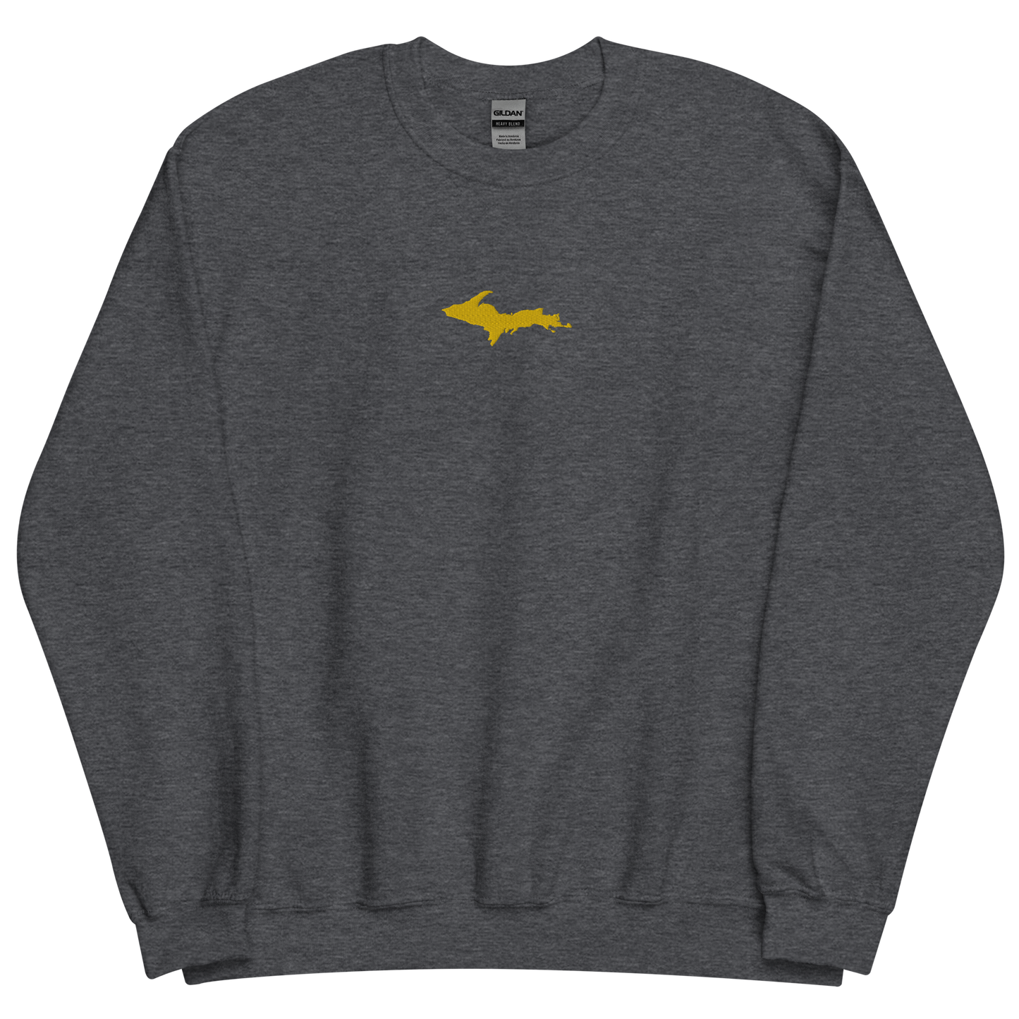 Michigan Upper Peninsula Sweatshirt (w/ Embroidered Gold UP Outline) | Unisex Standard