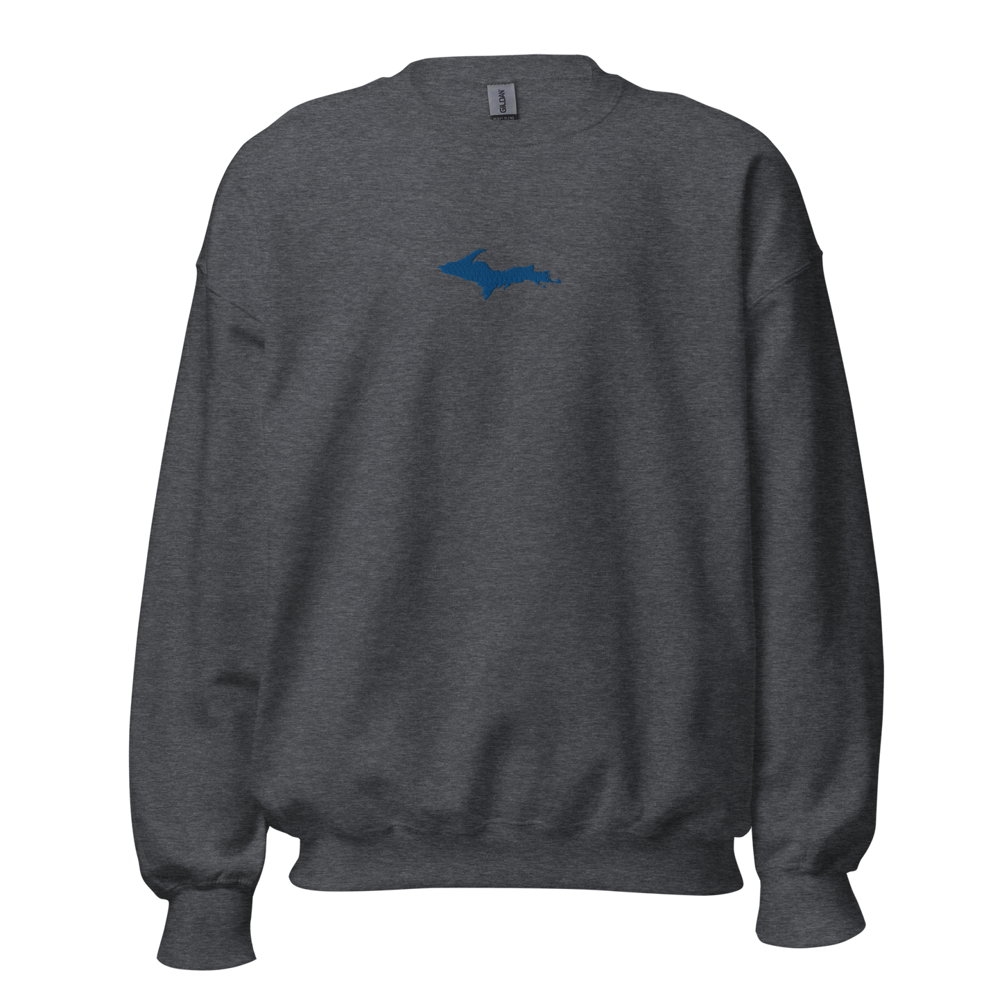 Michigan Upper Peninsula Sweatshirt (w/ Embroidered Azure UP Outline) | Unisex Standard