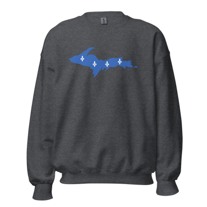 Michigan Upper Peninsula Sweatshirt (w/ UP Quebec Flag Outline) | Unisex Standard