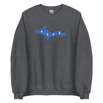 Michigan Upper Peninsula Sweatshirt (w/ UP Quebec Flag Outline) | Unisex Standard