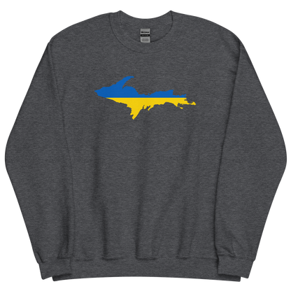 Michigan Upper Peninsula Sweatshirt (w/ UP Ukraine Outline) | Unisex Standard