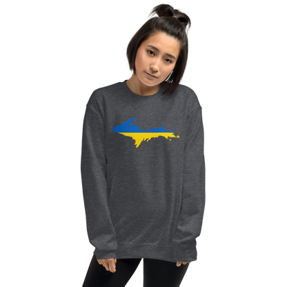 Michigan Upper Peninsula Sweatshirt (w/ UP Ukraine Outline) | Unisex Standard