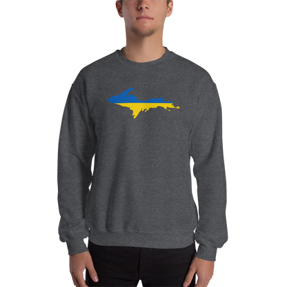 Michigan Upper Peninsula Sweatshirt (w/ UP Ukraine Outline) | Unisex Standard