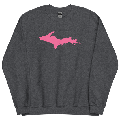 Michigan Upper Peninsula Sweatshirt (w/ Pink UP Outline) | Unisex Standard