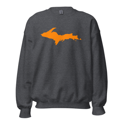 Michigan Upper Peninsula Sweatshirt (w/ Orange UP Outline) | Unisex Standard