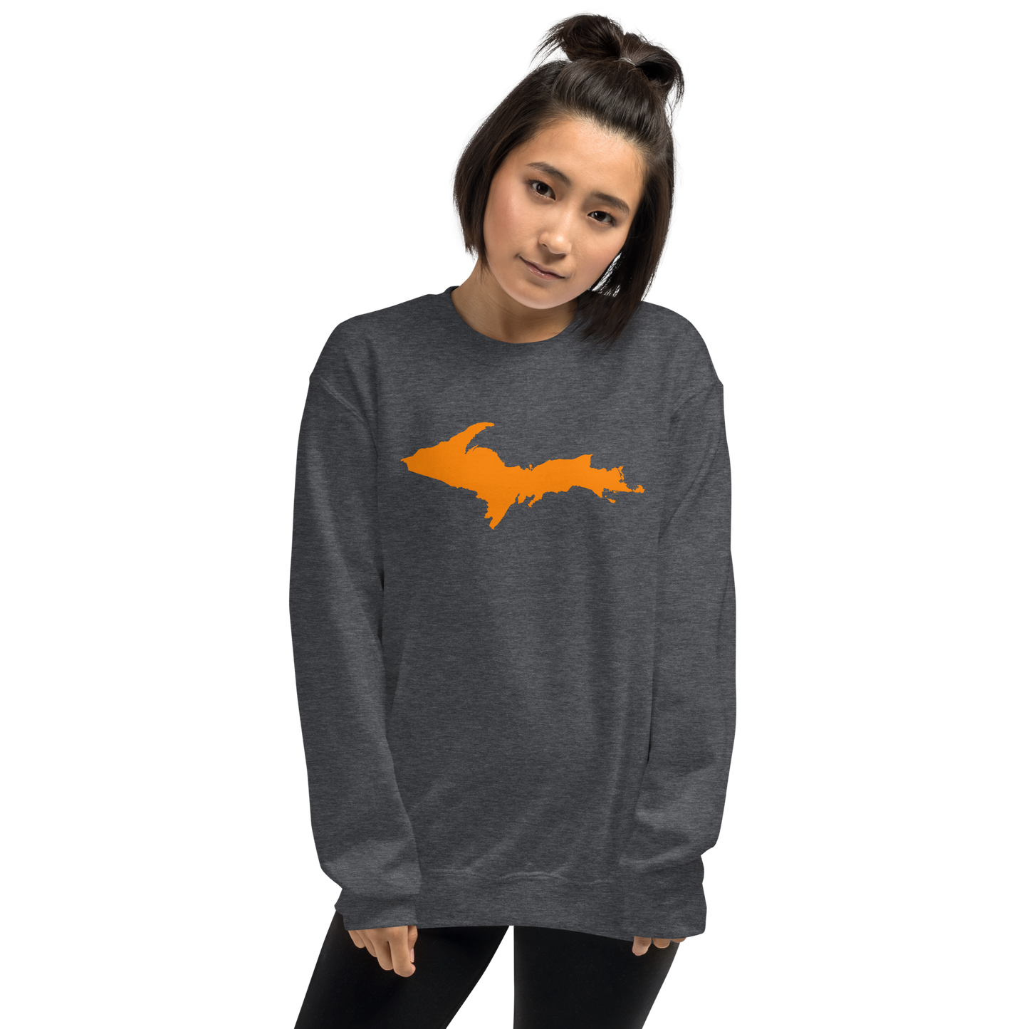 Michigan Upper Peninsula Sweatshirt (w/ Orange UP Outline) | Unisex Standard