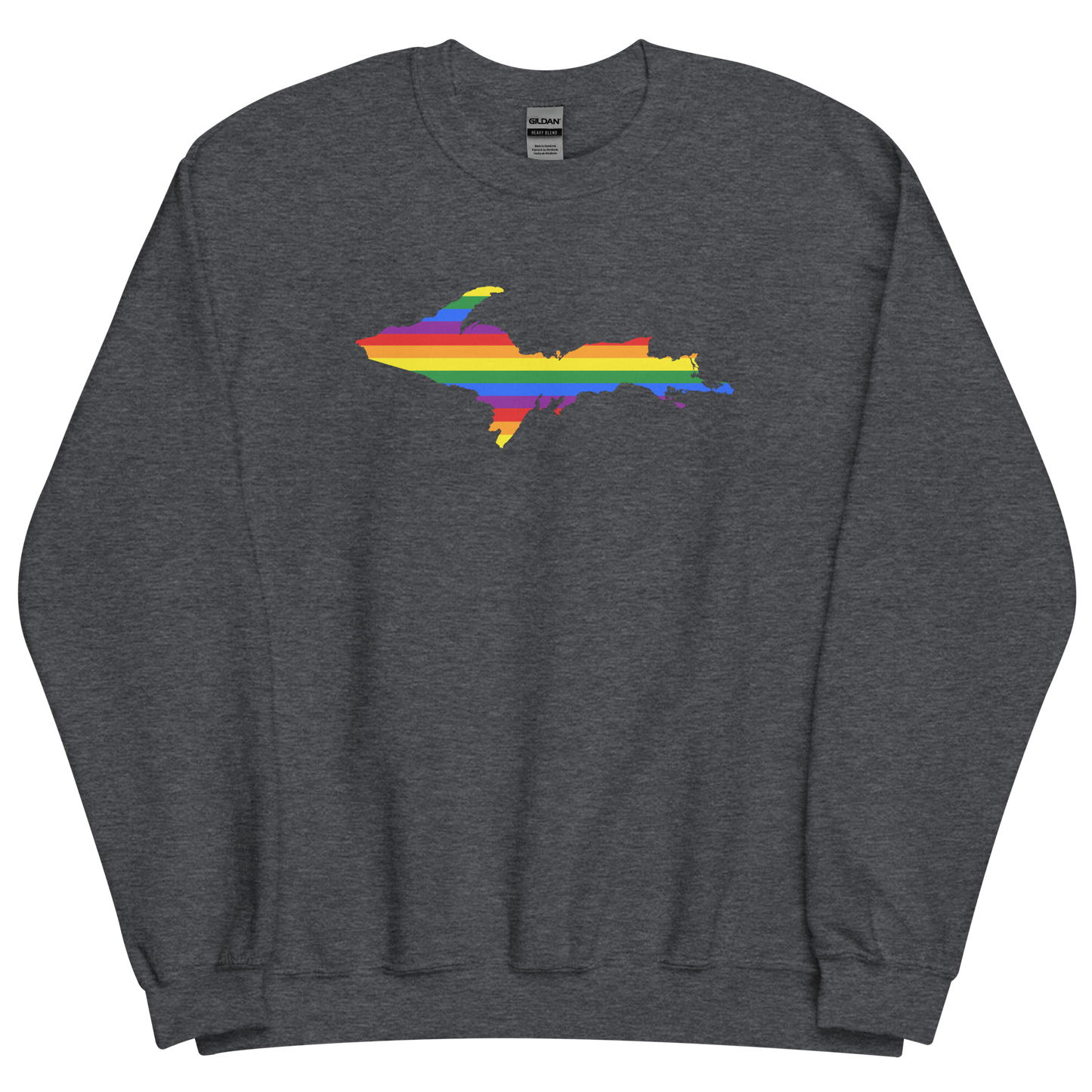 Michigan Upper Peninsula Sweatshirt (w/ UP Pride Flag Outline) | Unisex Standard