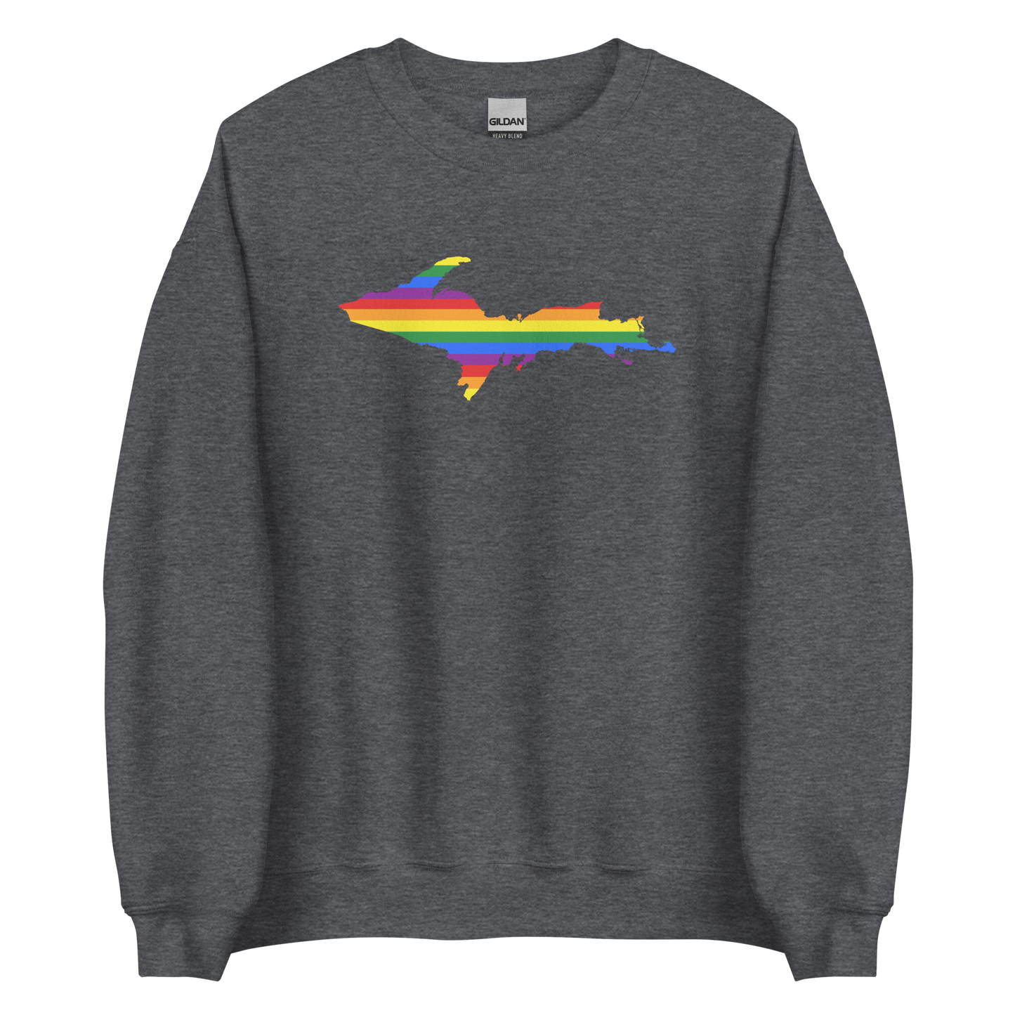 Michigan Upper Peninsula Sweatshirt (w/ UP Pride Flag Outline) | Unisex Standard