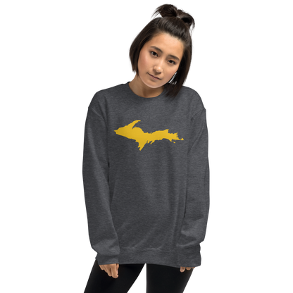 Michigan Upper Peninsula Sweatshirt (w/ Gold UP Outline) | Unisex Standard