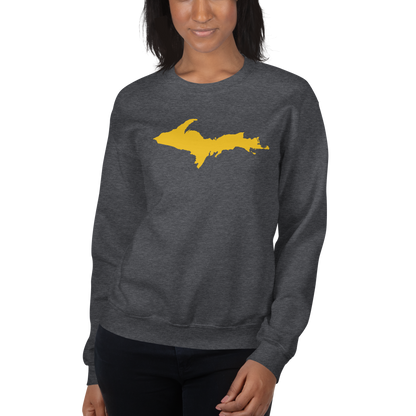 Michigan Upper Peninsula Sweatshirt (w/ Gold UP Outline) | Unisex Standard