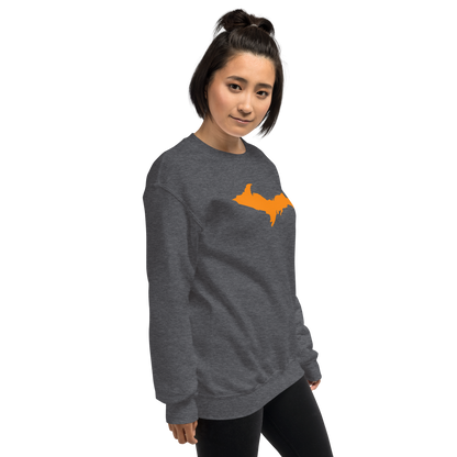 Michigan Upper Peninsula Sweatshirt (w/ Orange UP Outline) | Unisex Standard