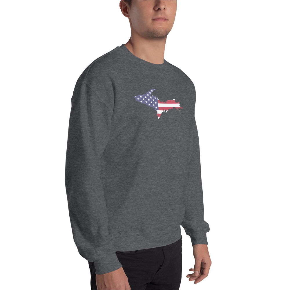 Michigan Upper Peninsula Sweatshirt (w/ UP USA Flag Outline) | Unisex Standard