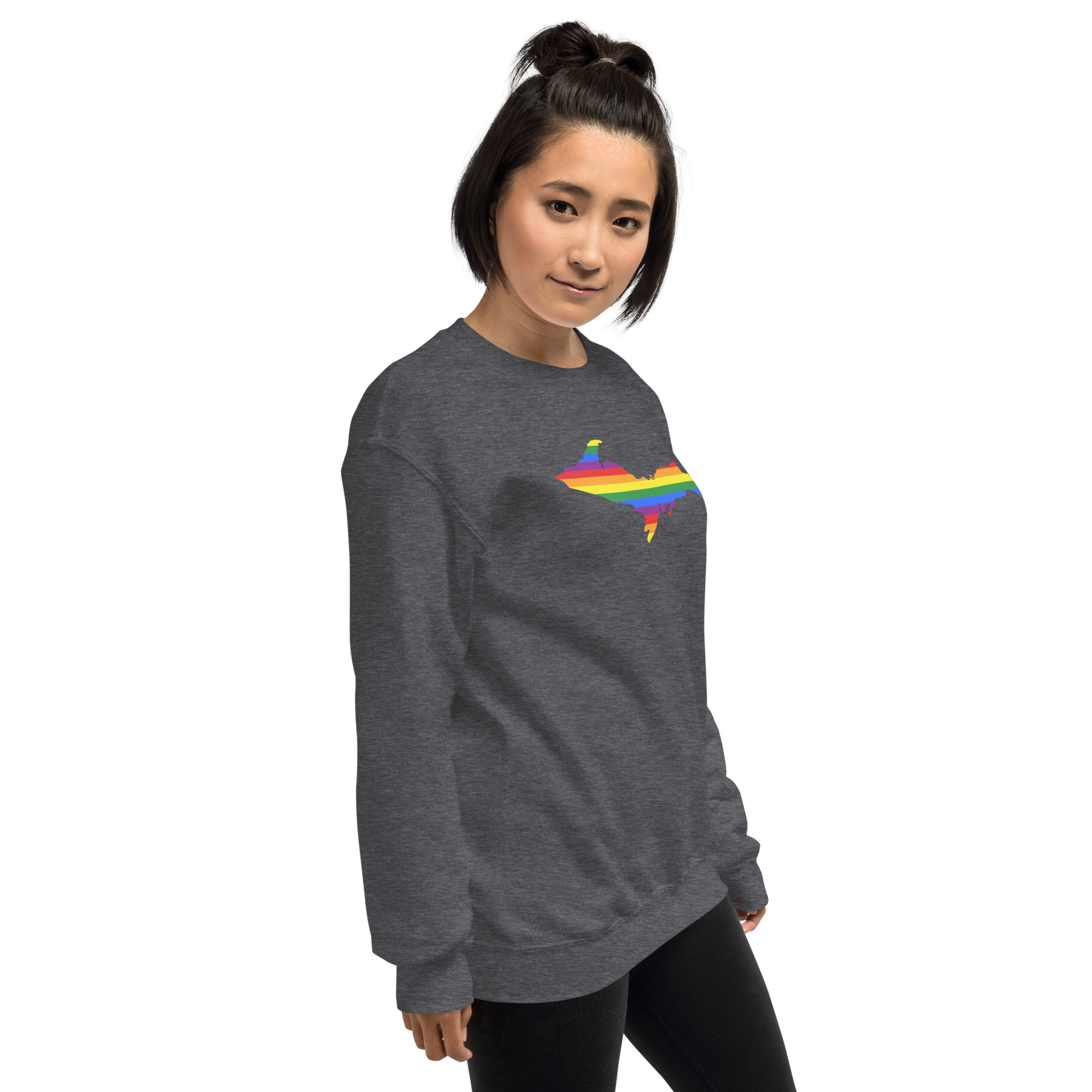 Michigan Upper Peninsula Sweatshirt (w/ UP Pride Flag Outline) | Unisex Standard