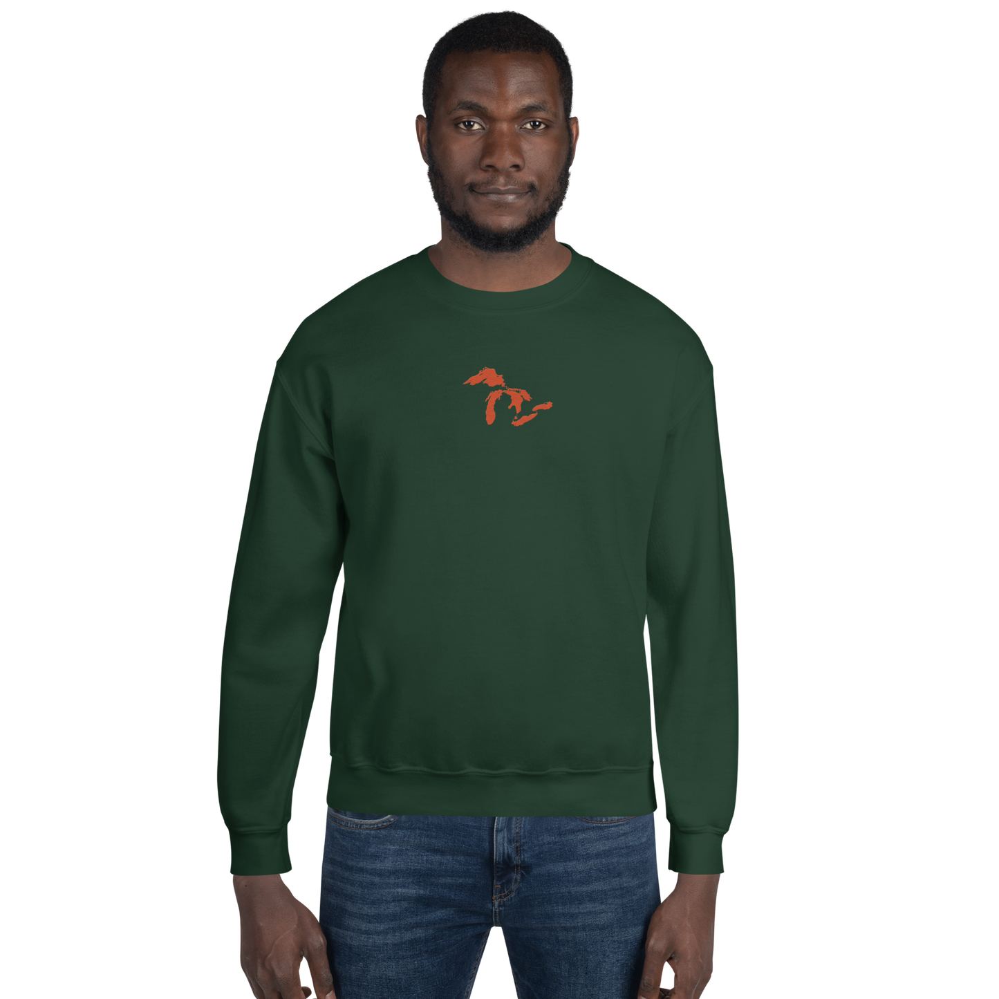 Great Lakes Sweatshirt | Unisex Standard - Maple Leaf Orange Emb.