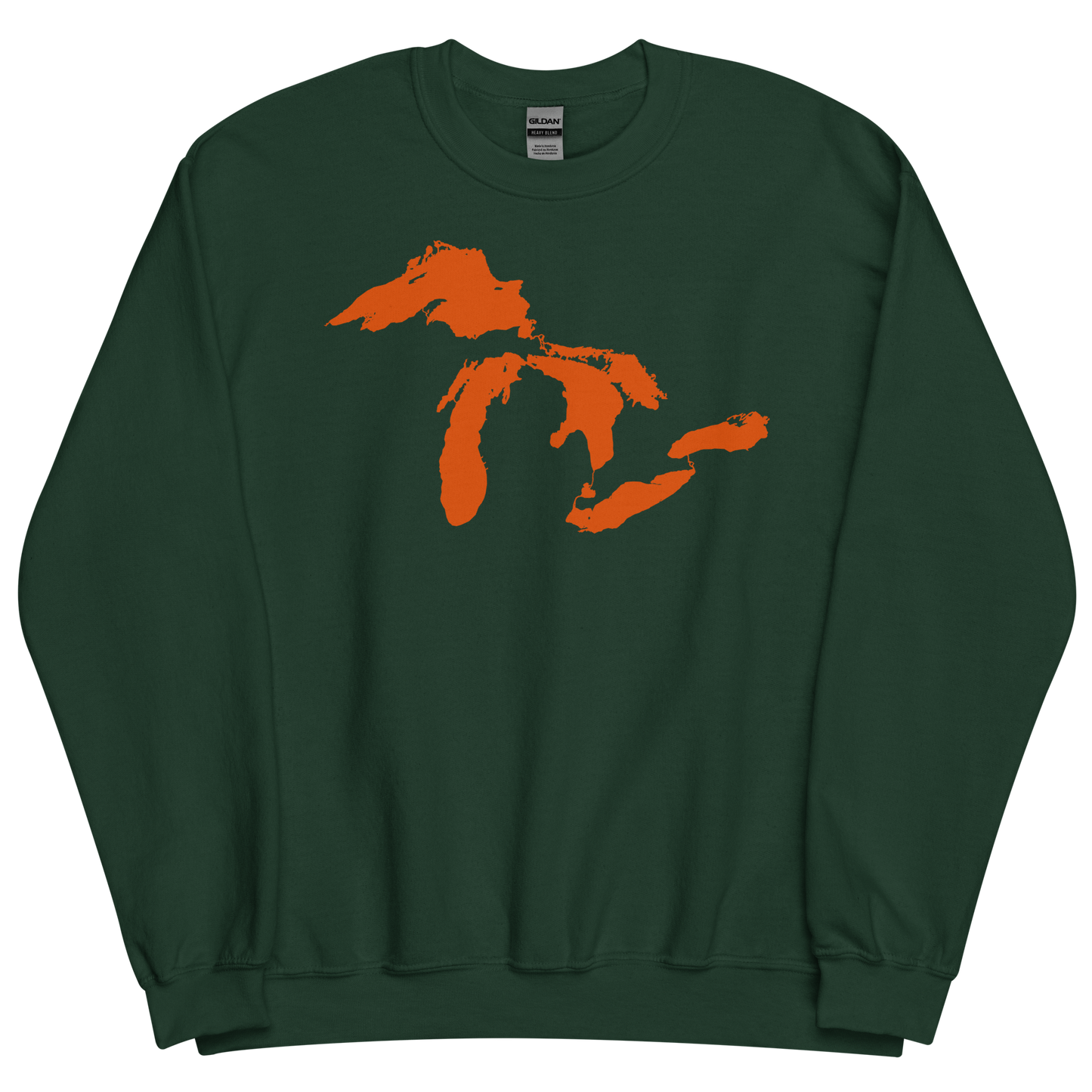 Great Lakes Sweatshirt | Unisex Standard - Maple Leaf Orange