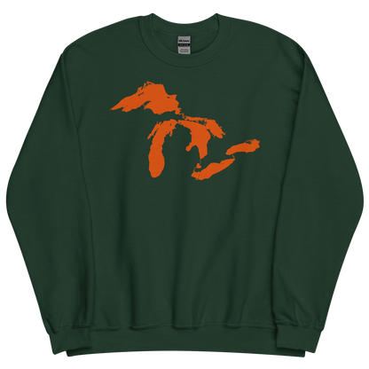 Great Lakes Sweatshirt | Unisex Standard - Maple Leaf Orange