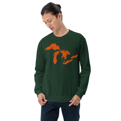 Great Lakes Sweatshirt | Unisex Standard - Maple Leaf Orange