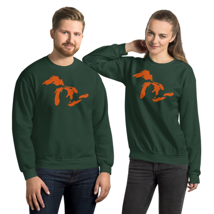 Great Lakes Sweatshirt | Unisex Standard - Maple Leaf Orange