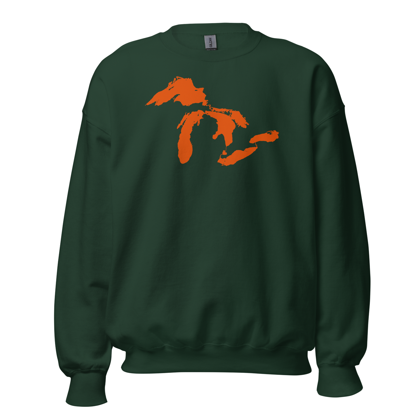 Great Lakes Sweatshirt | Unisex Standard - Maple Leaf Orange