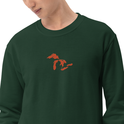 Great Lakes Sweatshirt | Unisex Standard - Maple Leaf Orange Emb.