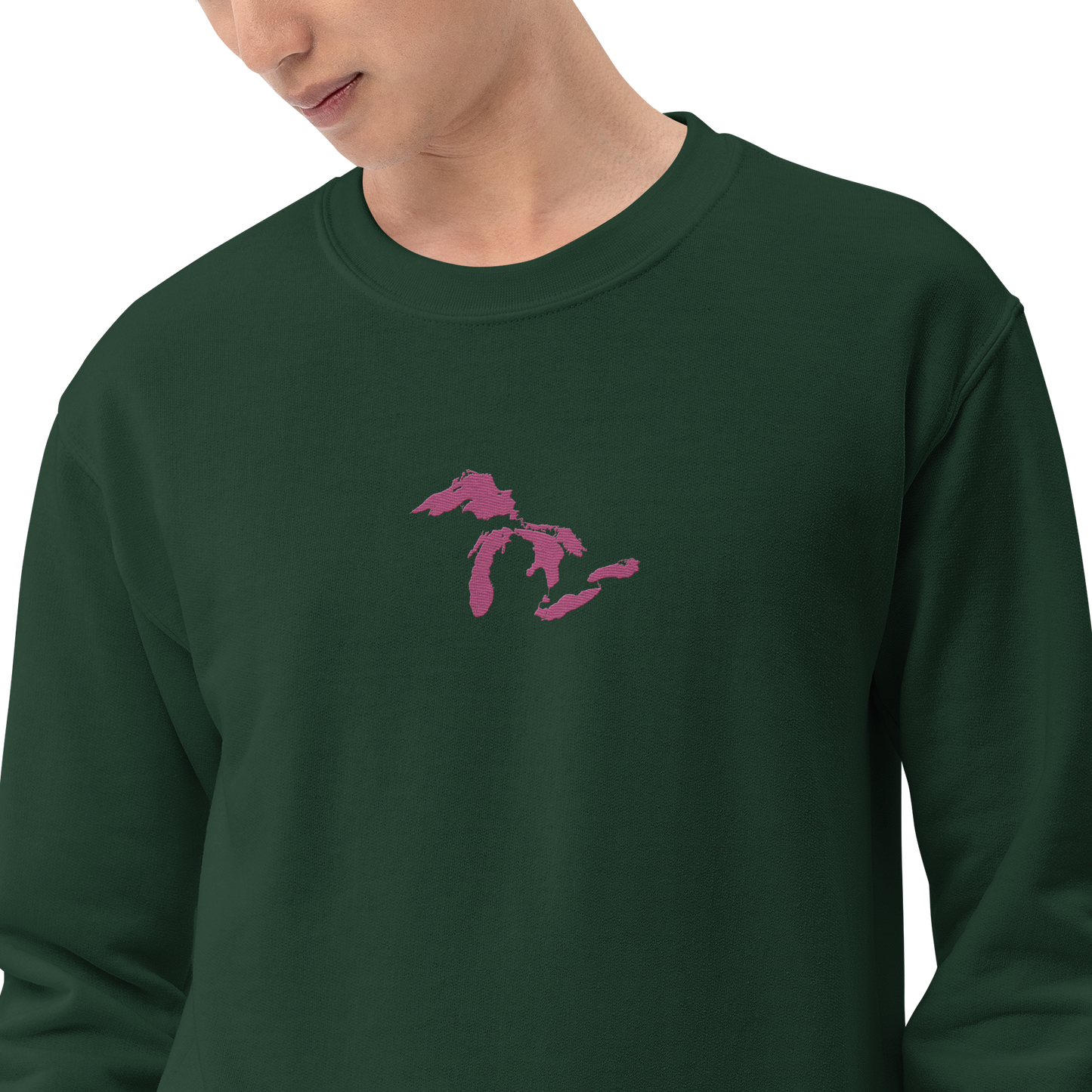 Great Lakes Sweatshirt | Unisex Standard - Apple Blossom Pink Emb.