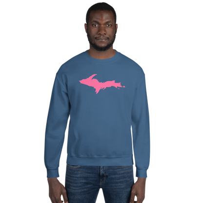 Michigan Upper Peninsula Sweatshirt (w/ Pink UP Outline) | Unisex Standard