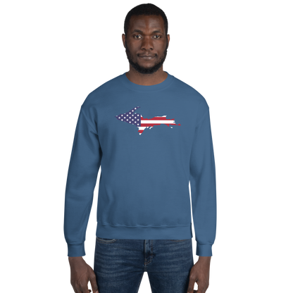 Michigan Upper Peninsula Sweatshirt (w/ UP USA Flag Outline) | Unisex Standard