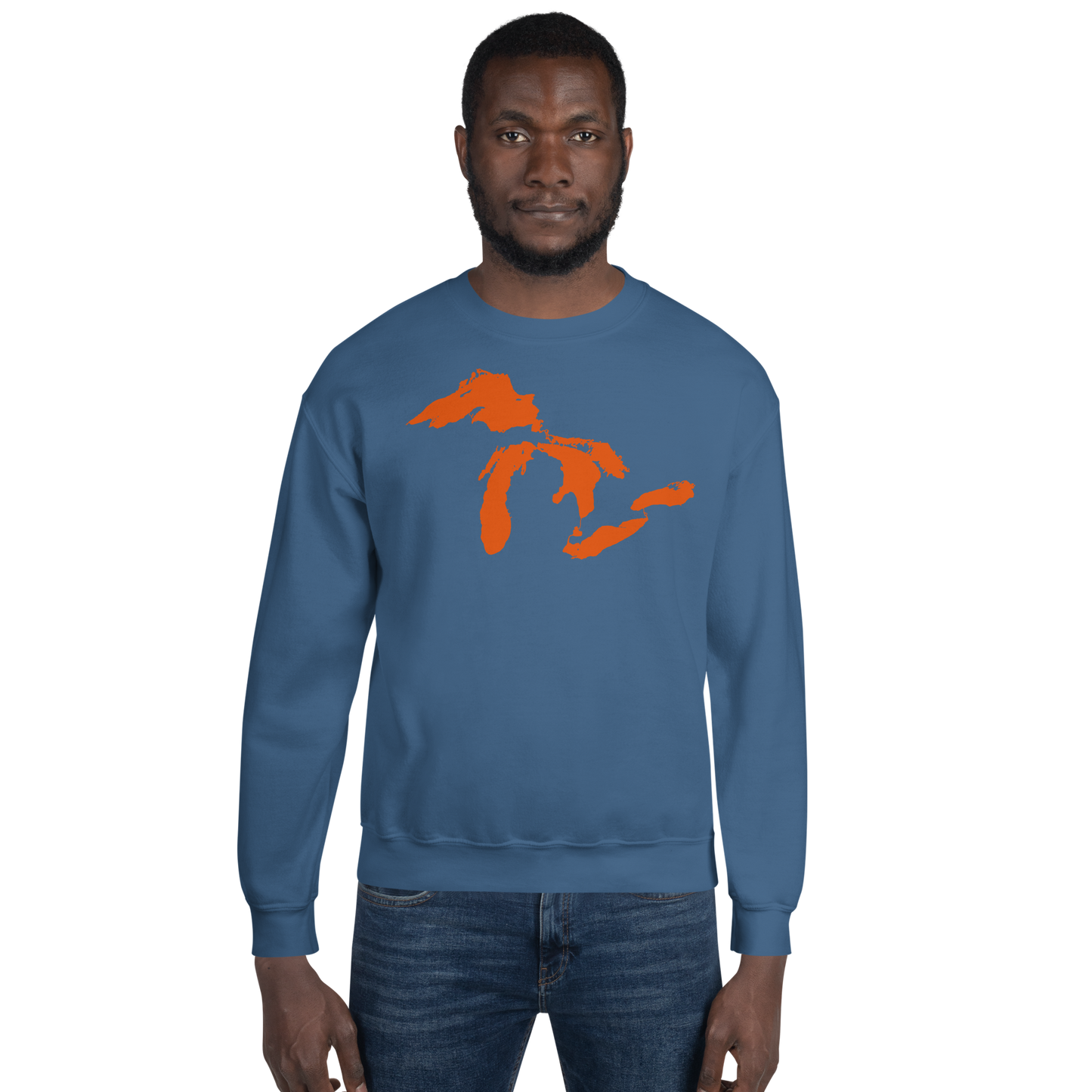 Great Lakes Sweatshirt | Unisex Standard - Maple Leaf Orange